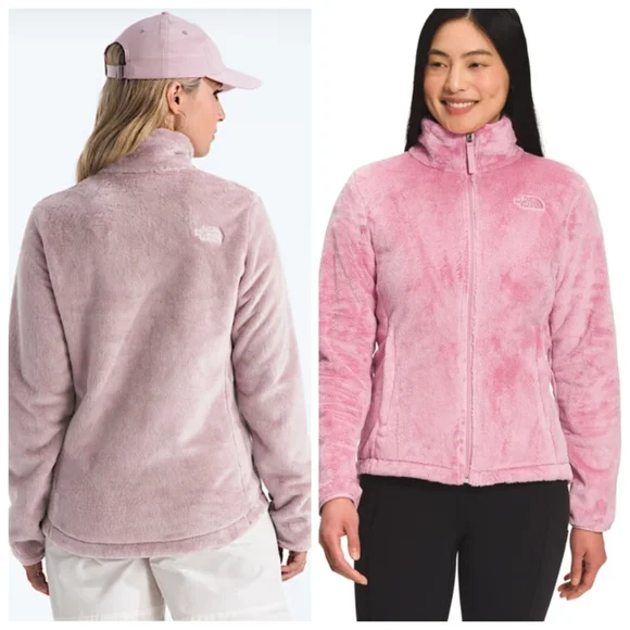 North Face Osito Fleece Full Zip Jacket Pink Size M - Picture 2 of 6